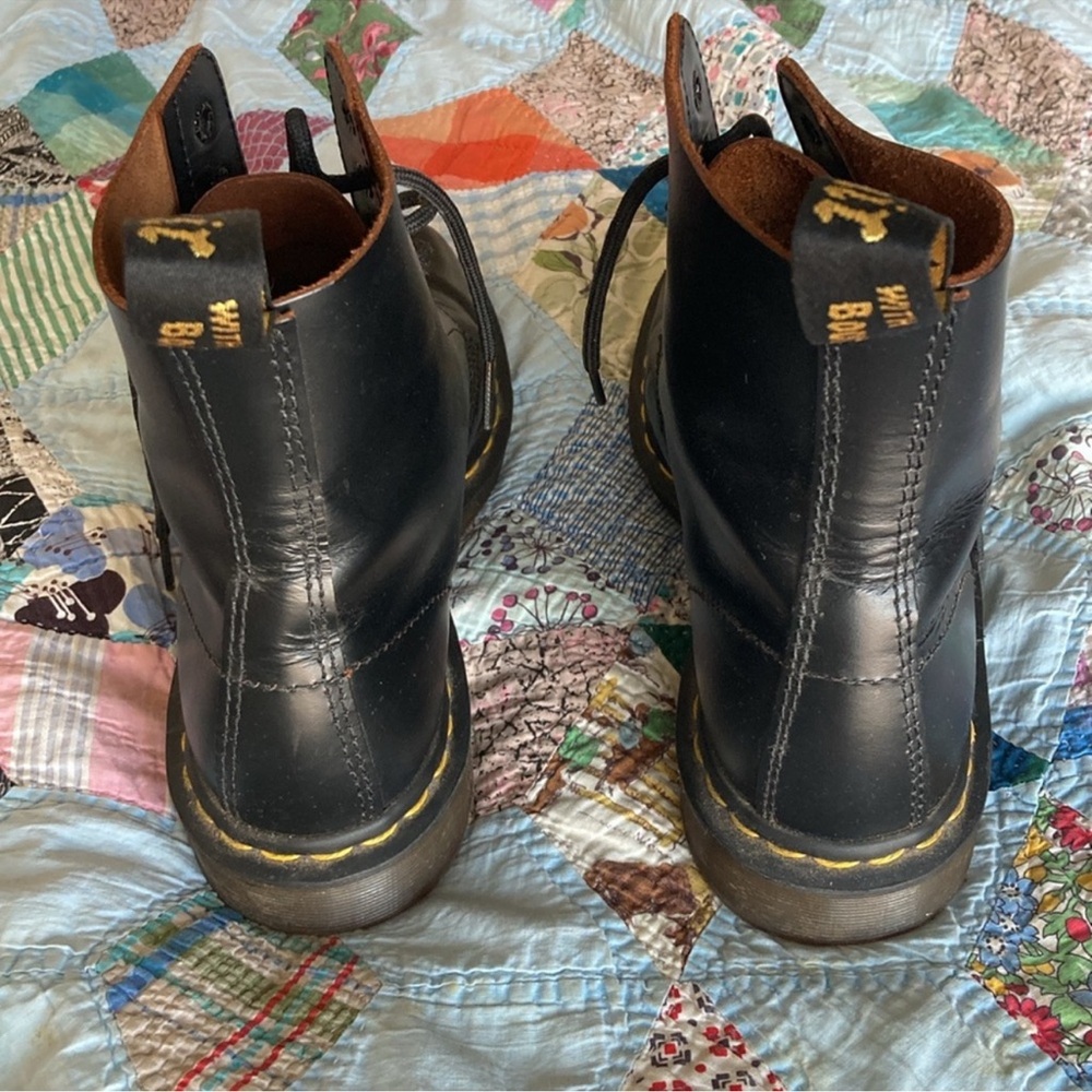 Dr. Martens Women's Black Leather Boot made in England - Picture 8 of 9